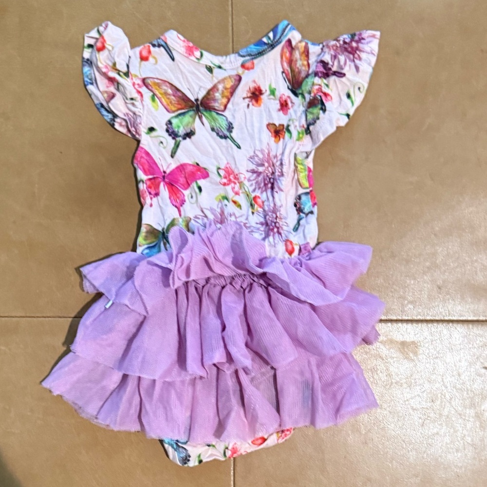 Posh Peanut Tulle Bodysuit Dress 3-6M - Picture 2 of 4